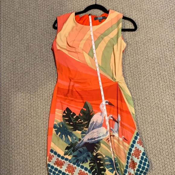 Anthropologie Eva Franco Vibrant Bird Dress 2P - Picture 3 of 4